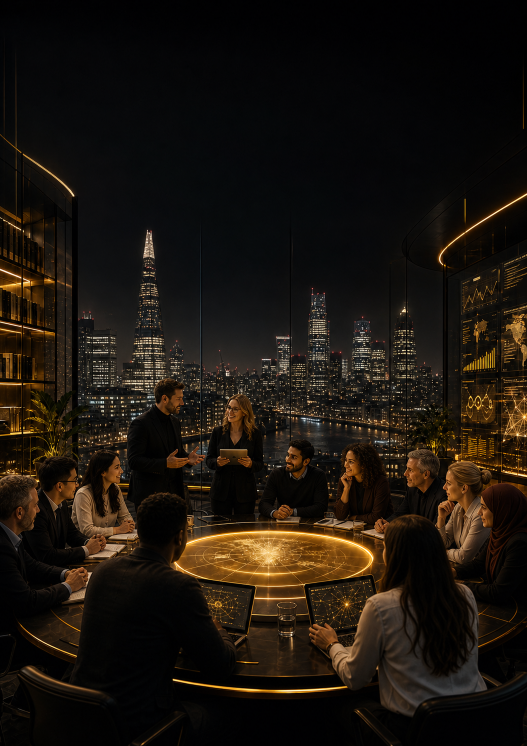 A diverse group of UK learners and leaders collaborating at HODL World Academy